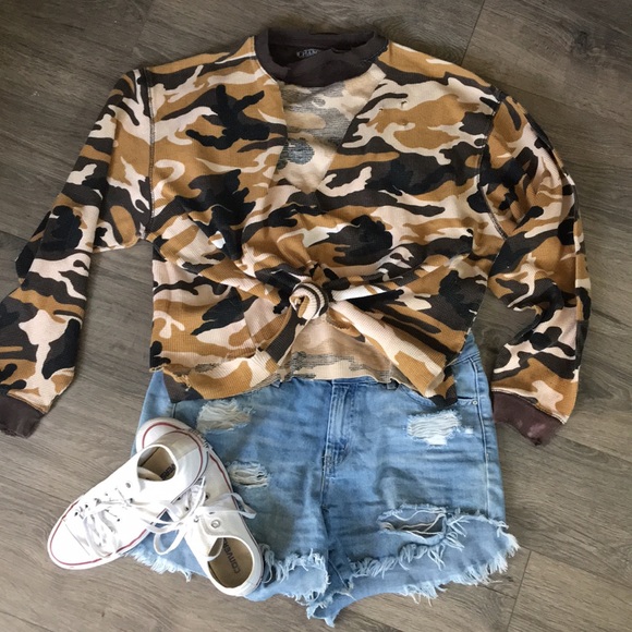 Destroyed camouflage long sleeve shirt - Picture 1 of 4